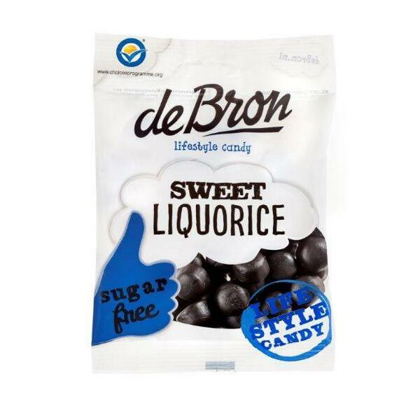 De Bron Zoete dropbolletjes/Sweet liquorice suikervrij 100g