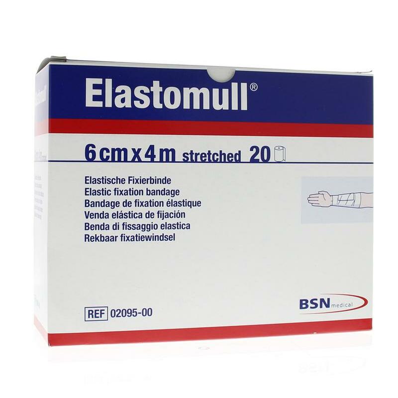 Elastomull 6cm 2095-4M plastic verpakt 20rol