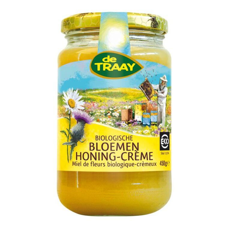 Traay Bloemenhoning creme bio 450g