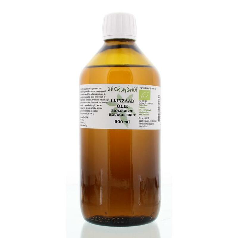 Cruydhof Lijnzaadolie koudgeperst bio 500ml
