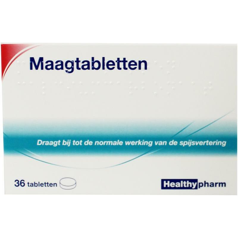 Healthypharm Maagtabletten calcium carbonaat 36tb