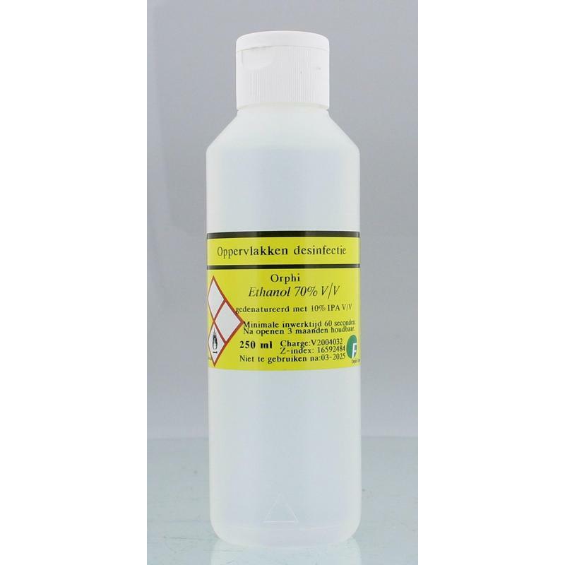 Orphi Ethanol 70% v/v + 10% IPA v/v 250ml