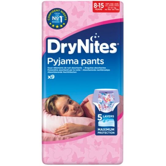Huggies Drynites girl 8-15 jaar 9st