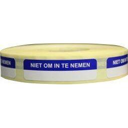 Blockland Strooketiket niet om in te nemen groot 44 x 11 750st