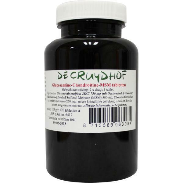 Cruydhof Glucosamine chondroitine MSM 120tb