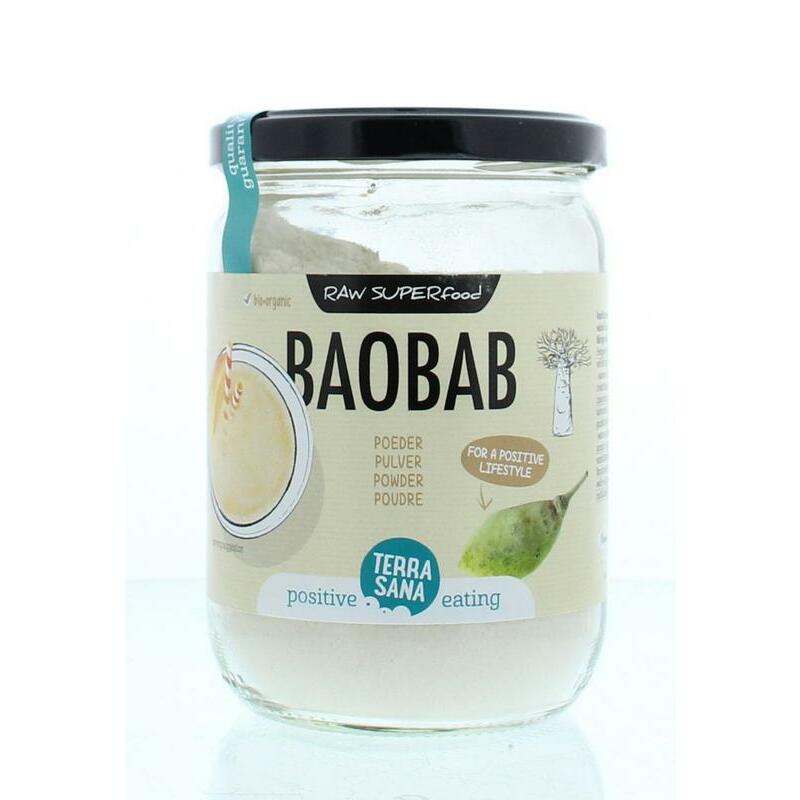 Terrasana Raw baobab poeder in glas bio 190g