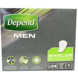 Depend Shields for men 24st