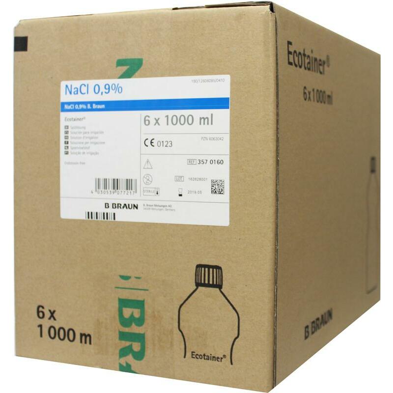 Braun Medical Spoelvloeistof nacl 0.9% ecotainer 1000ml 6st