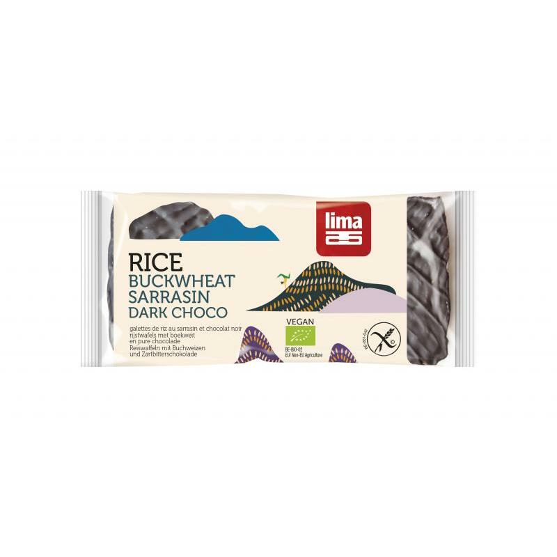 Lima Rijstwafel boekweit pure chocolade bio 90g