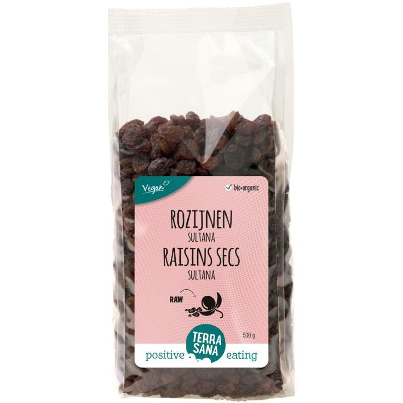 Terrasana RAW Rozijnen sultana's bio 500g