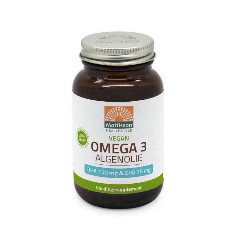 Mattisson Vegan omega 3 algenolie DHA 150 mg EPA 75 mg 60vc
