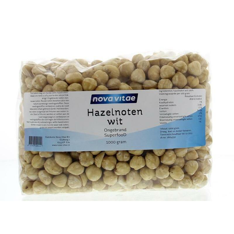 Nova Vitae Hazelnoten wit ongebrand raw 1000g