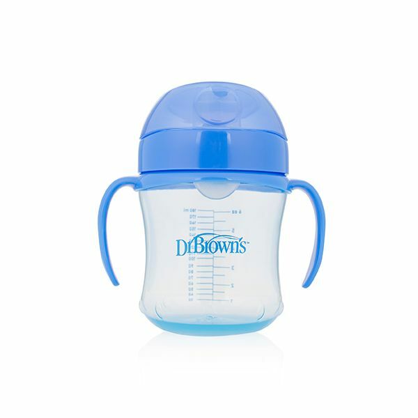 Dr Brown's Drinkbeker blauw 180 ml zachte tuit 1st