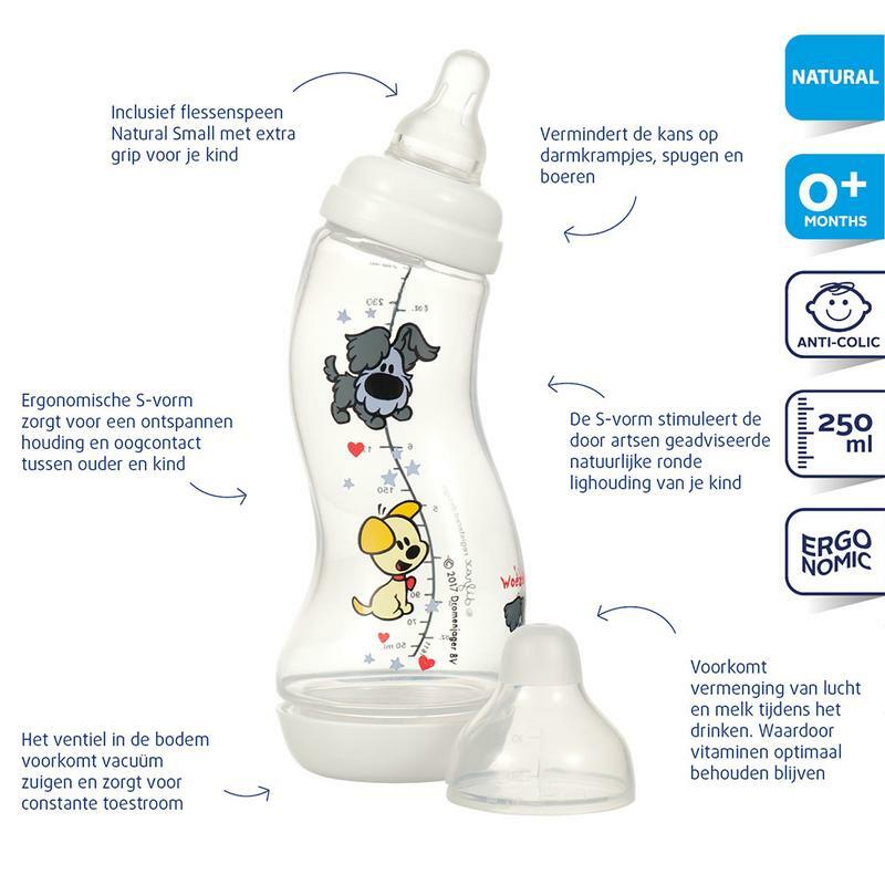 Difrax S-fles woezel & pip 250 ml 1st