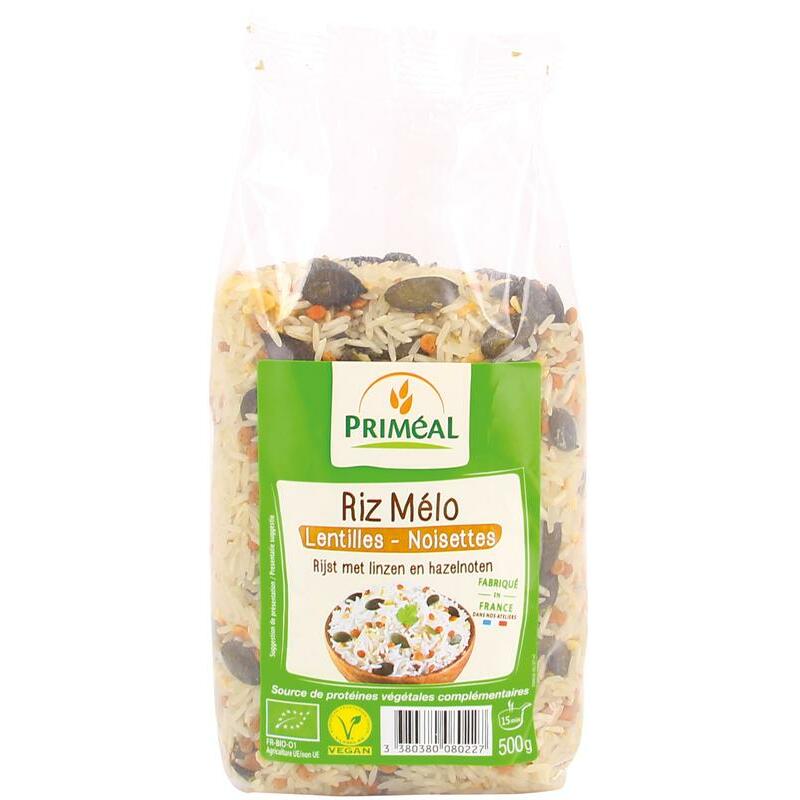 Primeal Rijst linzen en hazelnoten bio 500g