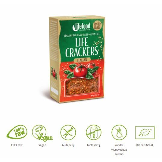 Lifefood Life crackers Italiaans bio 90g