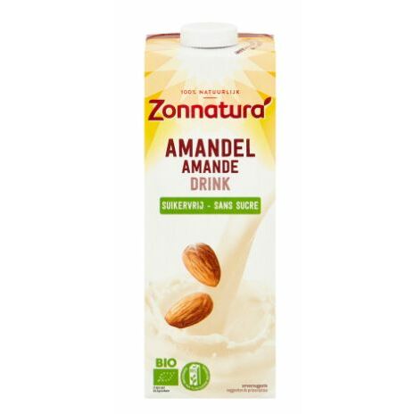 Zonnatura Amandel drink ongezoet bio 1000ml