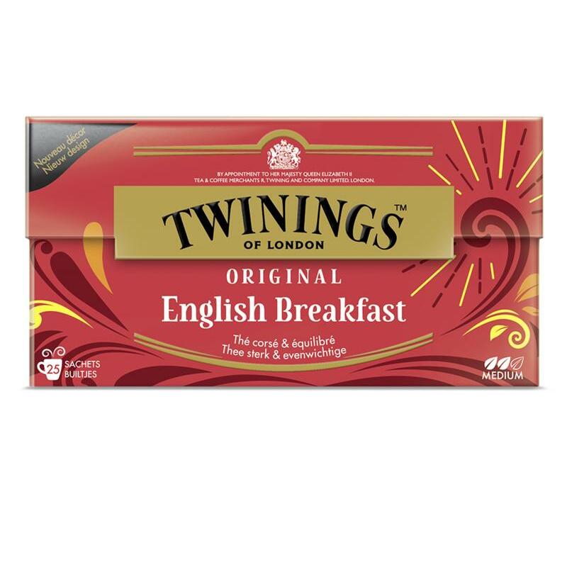 Twinings English breakfast envelop zwart 25st