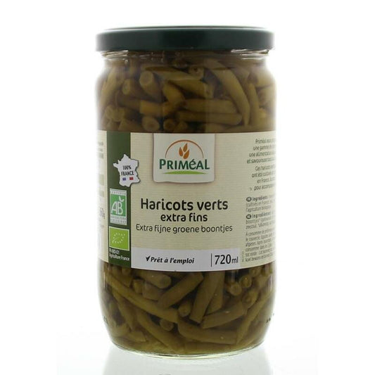 Primeal Haricots verts sperziebonen extra fijn bio 660g