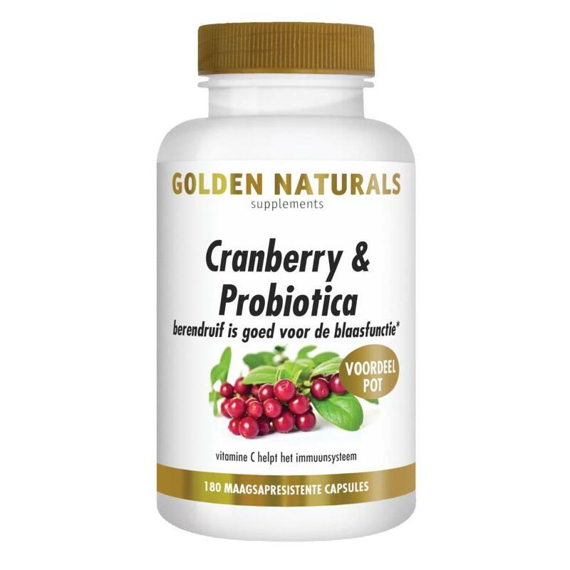 Golden Naturals Cranberry & Probiotica 180vc