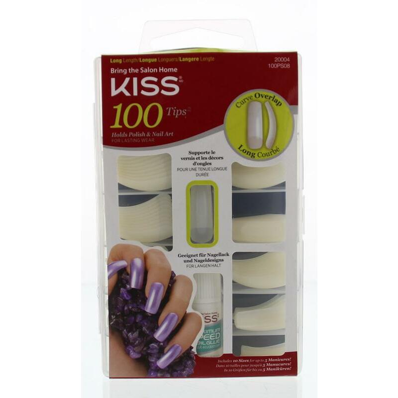 Kiss Nageltips en lijm overlap 1set