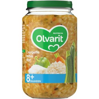 Olvarit Courgette witvis rijst 8M13 200g