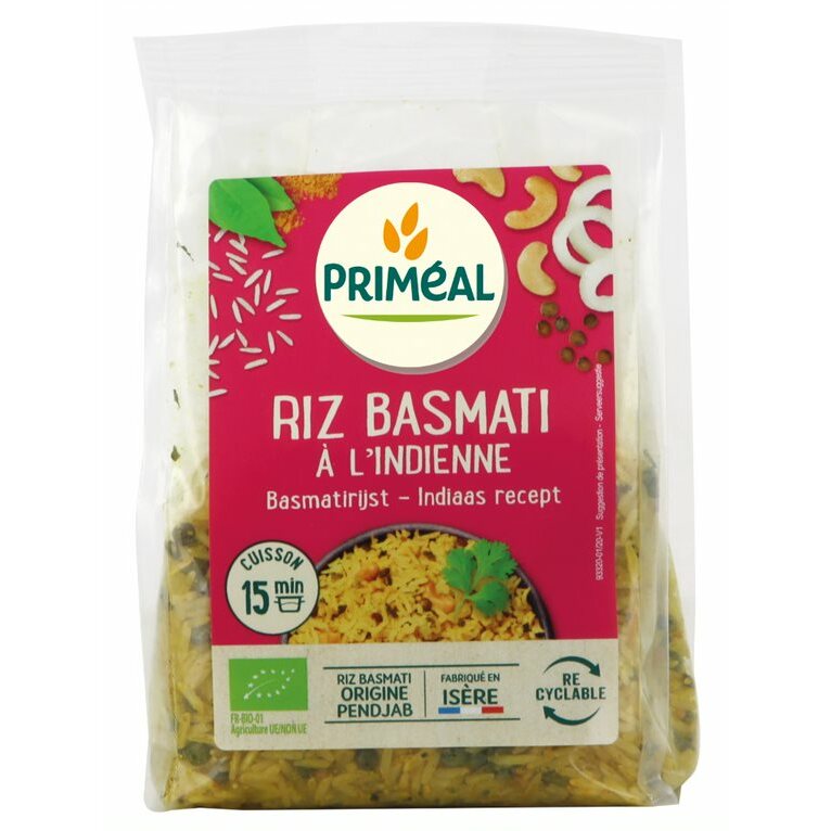 Primeal Basmati rijst Indiaase stijl bio 250g