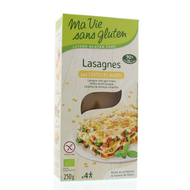 Ma Vie Sans Lasagnebladen van gele linzen glutenvrij bio 250g