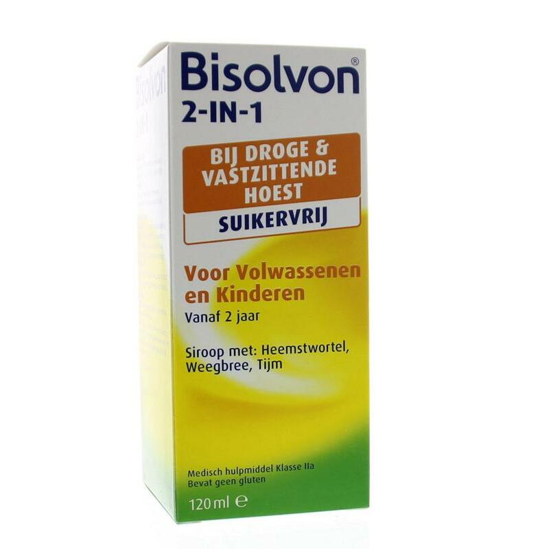 Bisolvon Drank 2-in-1 suikervrij 120ml