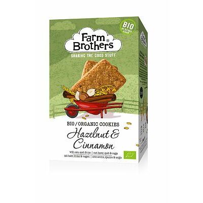 Farm Brothers Hazelnoot & kaneel koekjes bio 150g