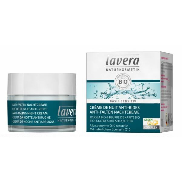 Lavera Basis Sensitiv nachtcreme creme de nuit Q10 FR-DE 50ml