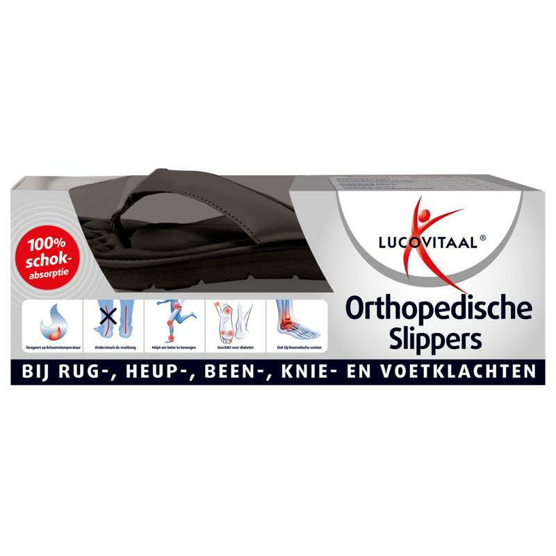 Lucovitaal Orthopedische slippers 35-36 zwart 1paar