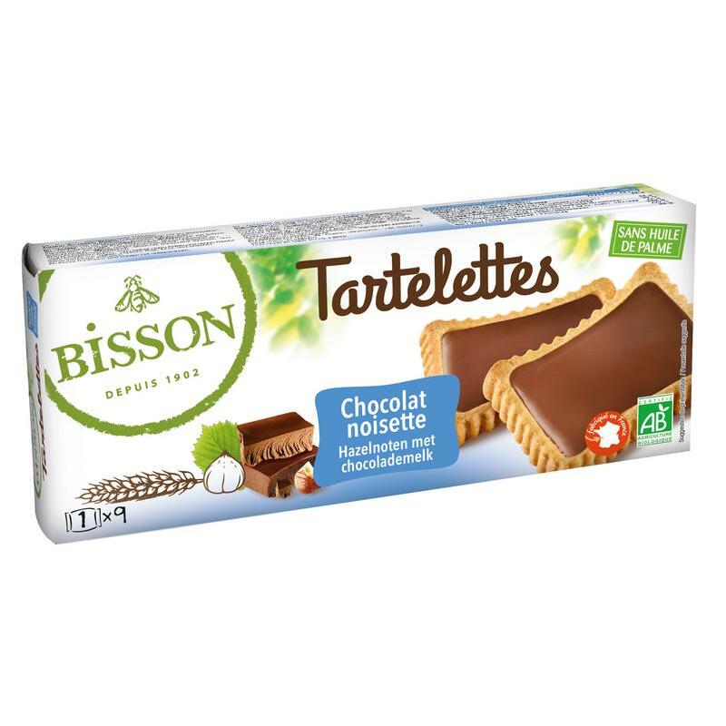 Bisson Tartelette chocolade hazelnoot bio 150g