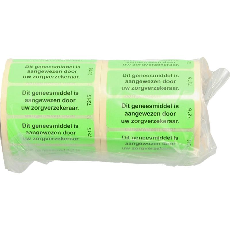 Spruyt Hillen Sticker geneesmiddel aangewezen zorgverzkereraar 1000st