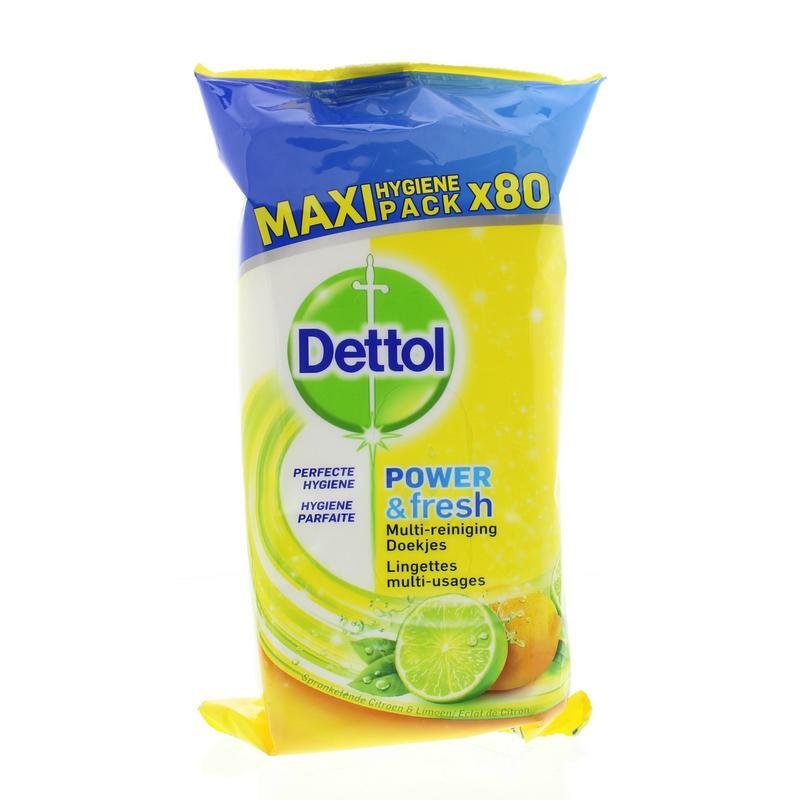 Dettol Power & fresh wipes citrus 80st