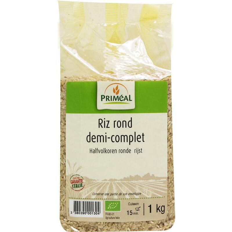 Primeal Halfvolkoren ronde rijst bio 1000g