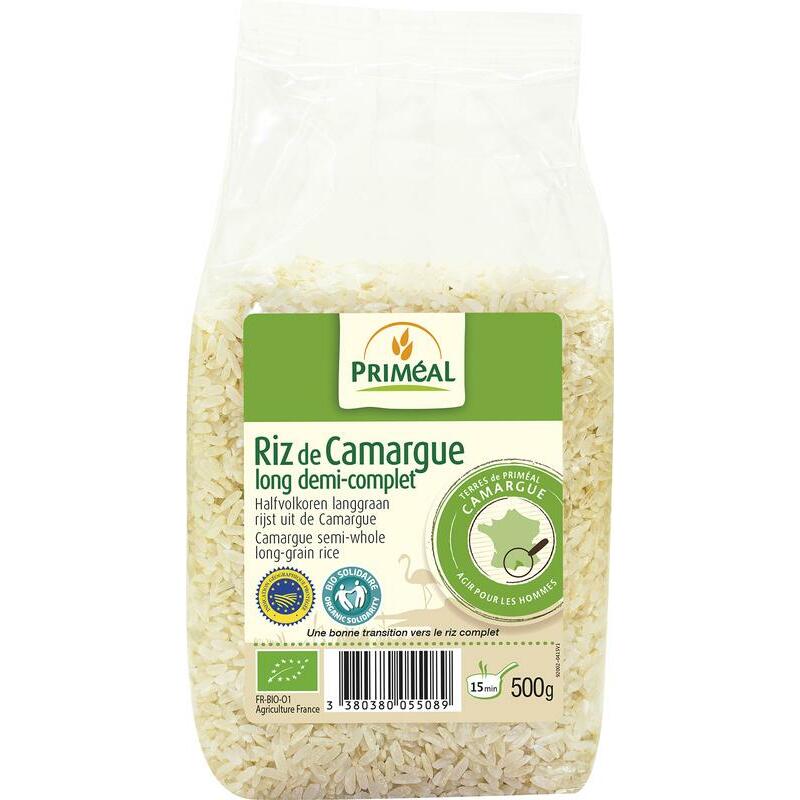 Primeal Halfvolkoren langgraan rijst camargue bio 500g