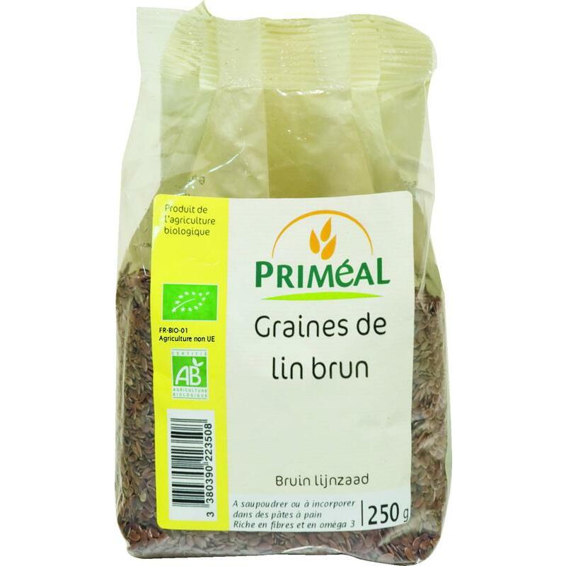 Primeal Lijnzaad bruin bio 250g