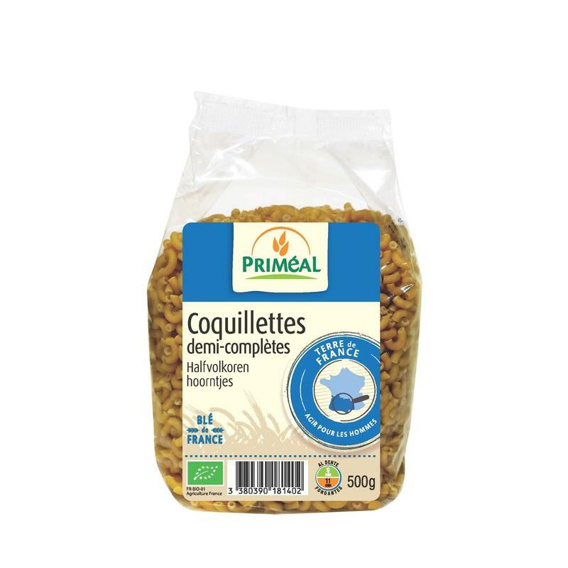 Primeal Halfvolkoren hoorntjes bio 500g