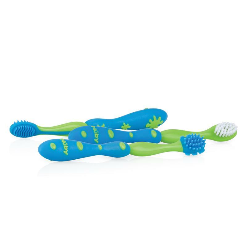 Nuby Tandenborstelset 3m+ - blauw 3st