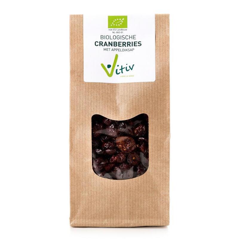 Vitiv Cranberries appeldiksap bio 500g