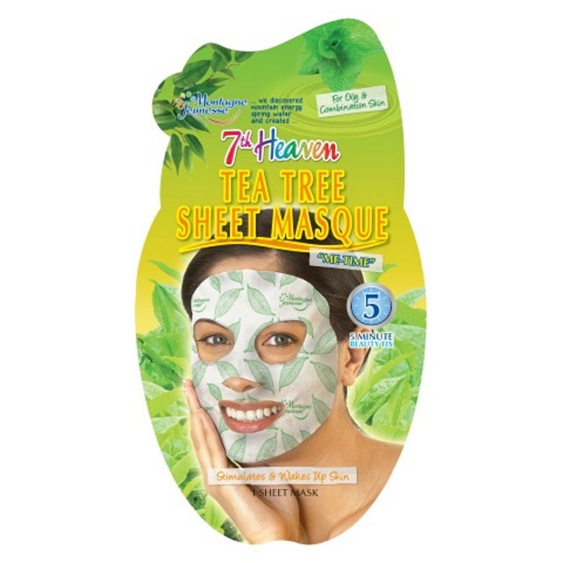 Montagne 7th Heaven gezichtsmasker tea tree sheet 16g