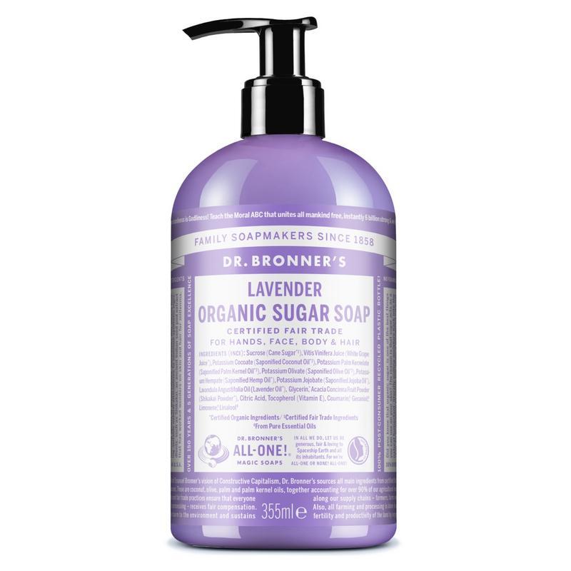 Dr Bronners lavendel suiker zeep bio 355ml