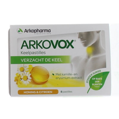 Arkovox Honing citroen keelpastilles 8tb