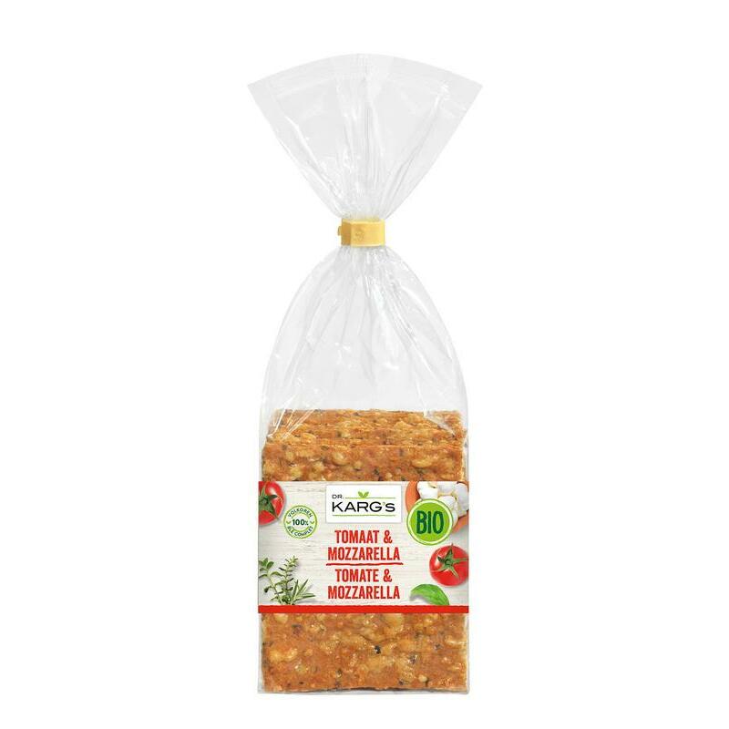 Dr Karg Crackers tomaat mozarella bio 200g