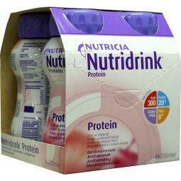 Nutridrink Protein aardbei 200ml 4st
