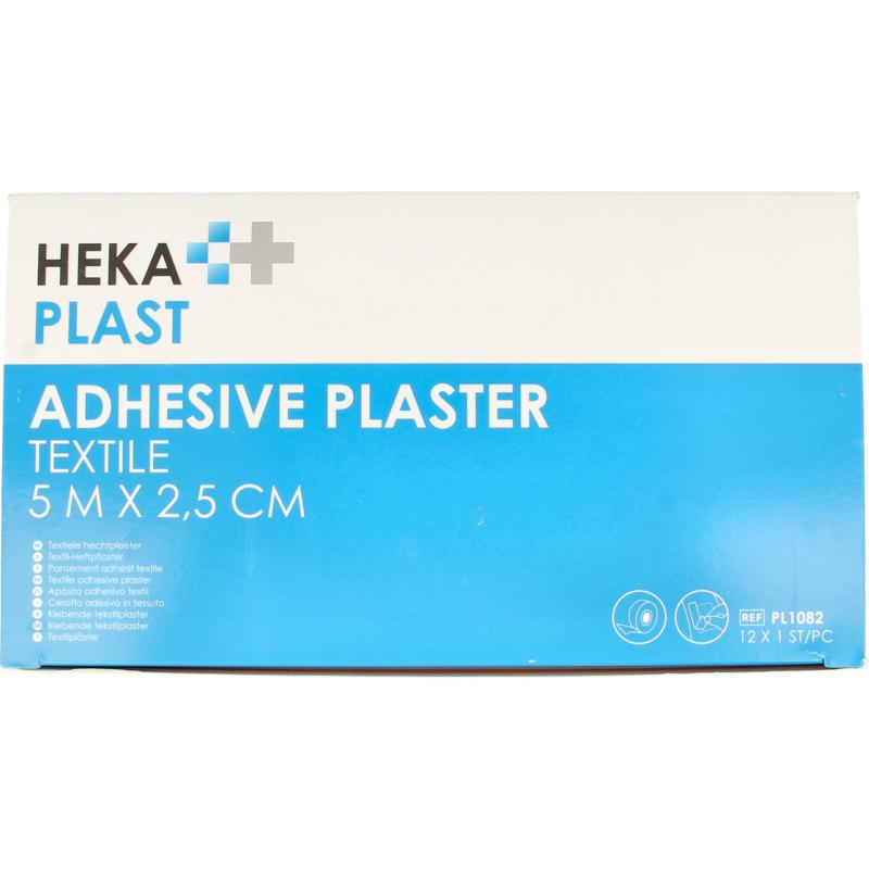 Hekaplast Hechtpleister textiel 5 x 2.5cm 12st