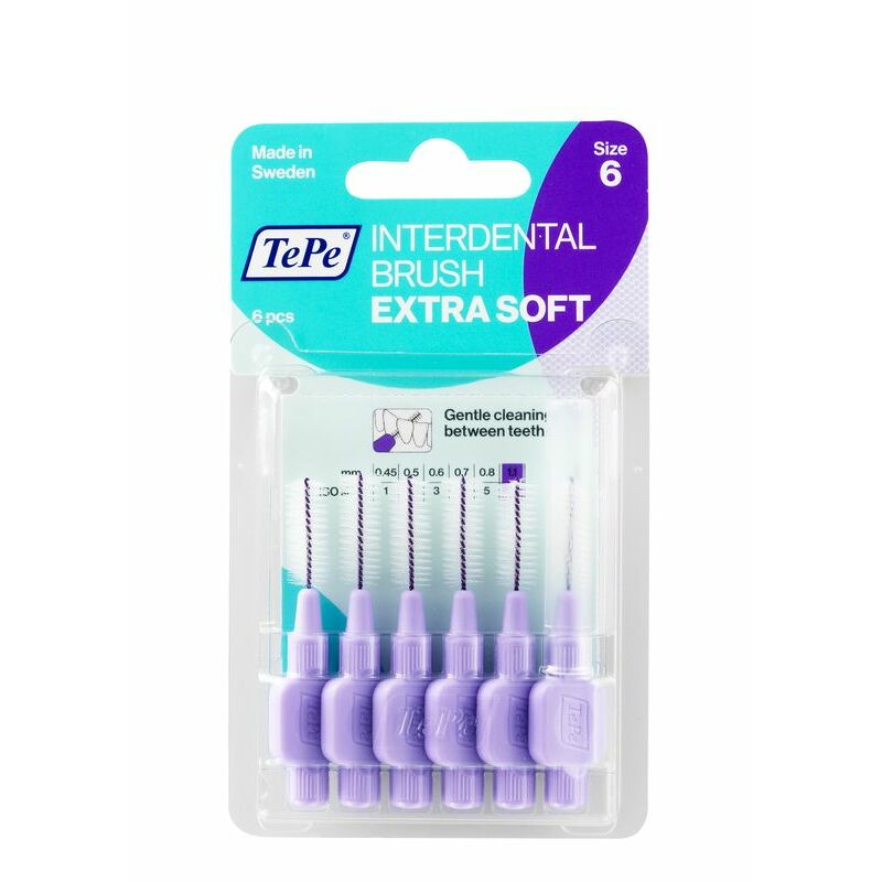 Tepe Interdentale rager extra soft 1.1 mm licht lila 6st