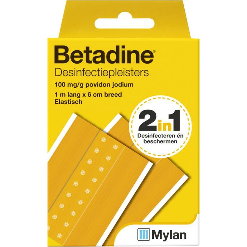 Betadine Desinfecterende pleister 1 m x 6 cm 1st