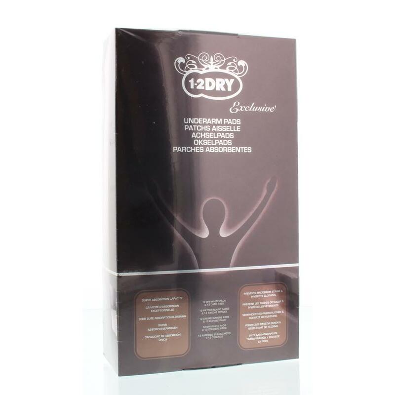 1-2DRY Okselpads excl dark wit 24st